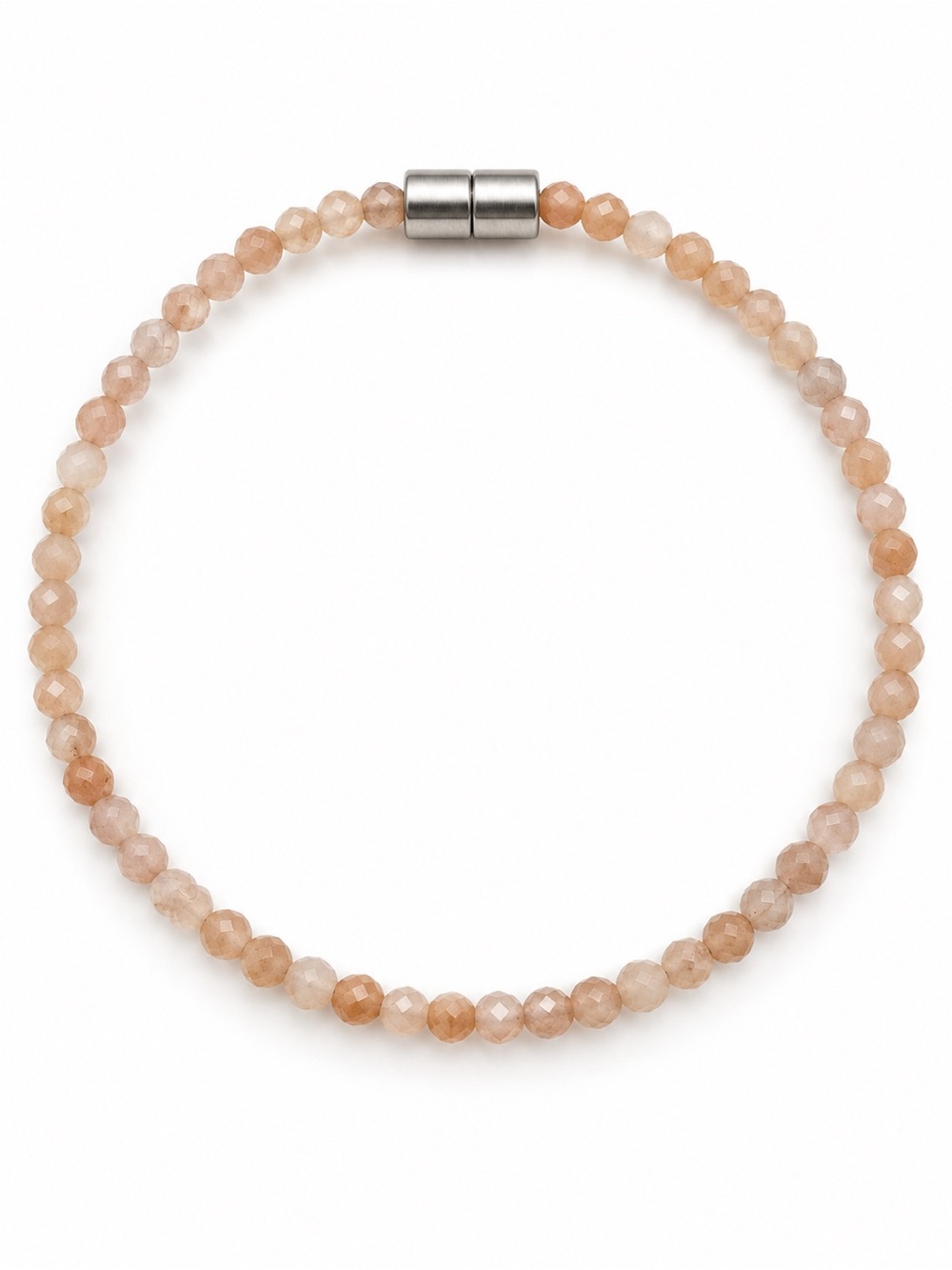 Peach Moonstone Magnetic Bracelets/Extenders 7β